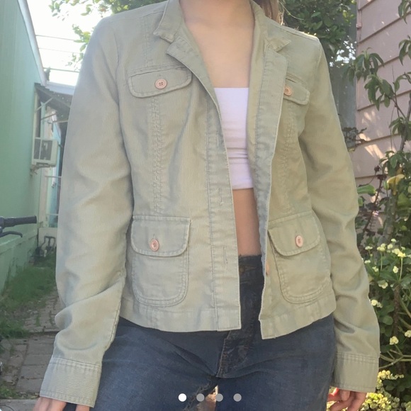Calvin Klein Sage Pistachio Green Corduroy Jacket - Picture 1 of 4